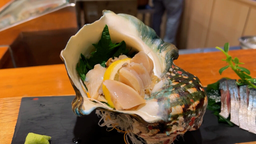 ヤコウ貝のお刺身